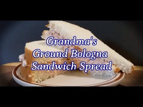 (29075) Grandma's Ground Bologna Sandwich Spread - YouTube Ground Bologna Sandwich Spread, Bologna Sandwich Spread, Homestead Pantry, Sandwich Spread Recipes, Sandwich Spreads, Bologna Sandwich, Best Sandwich Recipes, Chicken Ham, Sandwich Spread