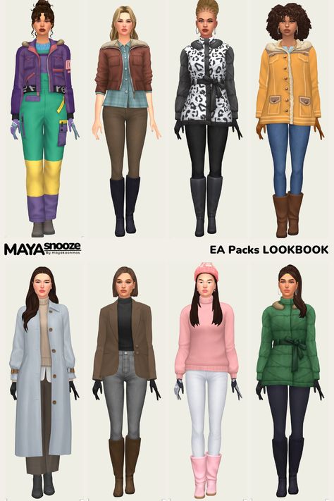 Needs EA Packs/ MOD-FREE/ CC Hairs by SimsTrouble and aharris00britney. Sims 4 Base Game Outfits Ideas, Cool Outfit Ideas, Free Sims 4, Sims 4 Mm Cc, Sims Building, Cool Outfit, Sims 4 Characters, Sims 4 Mm, Sims Four