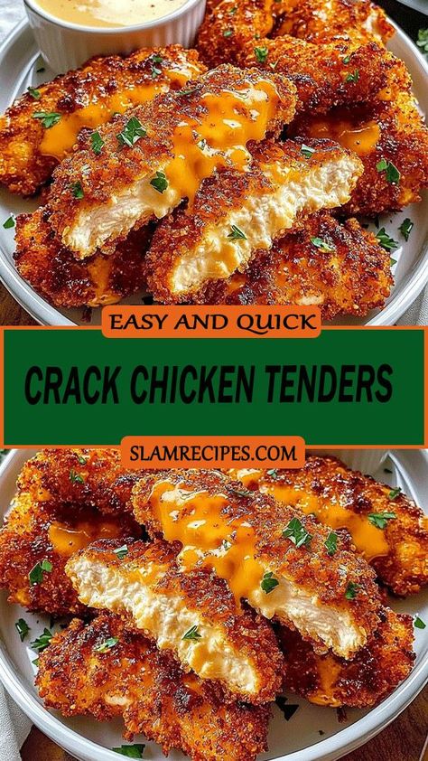 Easy Good Chicken Recipes, Ready Dinner Ideas, Easy Crispy Chicken Recipes, Simple Quick Chicken Recipes, Things To Do With Chicken Tenders, Cracked Chicken Tenders, What Can I Make With Chicken Tenders, Chicken Tenders Dinner Ideas, Recipe Using Chicken Tenderloins