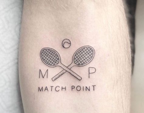 55 Awesome Tennis Tattoo Designs - Body Art Guru Tennis Racket Tattoo, Tennis Tattoo, Guru Tattoo, Snoopy Tattoo, Great Tattoos, Creative Tattoos, Get A Tattoo, Pretty And Cute, Color Tattoo