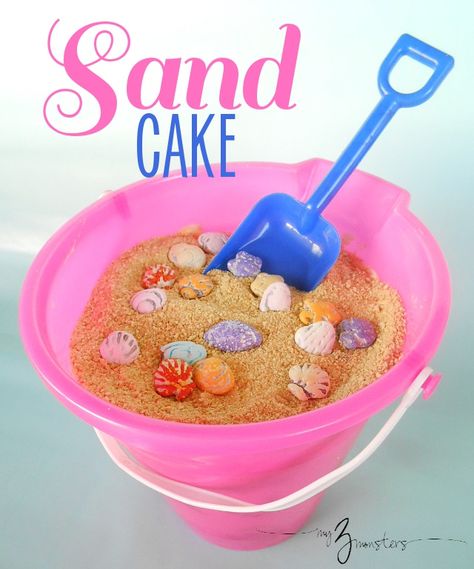 Delicious vanilla pudding cake that looks like a bucket of sand!  Fun idea for a summer birthday! Vanilla Pudding Cake, Caroline Birthday, Sand Cake, Festive Recipes, Dirt Cake, Fun Cakes, Grilled Peaches, Pudding Cake, Köstliche Desserts