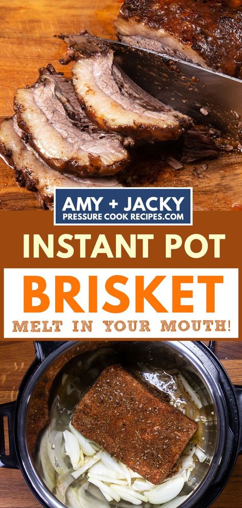 Pressure Canning Beef Brisket, Pressure Cooker Brisket, Instant Pot Beef Brisket, Instant Pot Brisket, Brisket Smoked, How To Cook Brisket, Slow Cooker Brisket, Homemade Bbq Sauce, Brisket Recipe