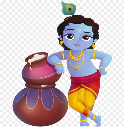 Janmashtami Drawing Ideas, Krishna Clipart, Janmashtami Drawing, Cartoons Krishna, Krishna Birthday, Janmashtami Decoration, Krishna Drawing, Krishna Flute, Happy Janmashtami