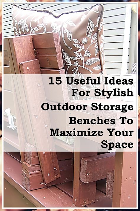 Discover 15 useful ideas for stylish outdoor storage benches that will transform your space while keeping it organized. These versatile benches not only provide extra seating but also offer practical storage solutions for cushions, gardening tools, and more. Elevate your outdoor area with functional designs that blend style and utility, ensuring your patio or garden remains clutter-free and inviting. Explore creative options to maximize your outdoor living space today! Modern Outdoor Storage, Outdoor Storage Bench, Storage Benches, Useful Ideas, Practical Storage, Gardening Tools, Backyard Oasis, Clutter Free, Extra Seating