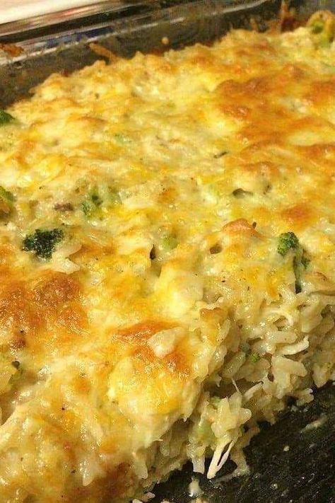 Broccoli, Rice, Cheese, and Chicken Casserole Recipe - Rice Cheese Casserole, Rice Broccoli, Broccoli And Rice, Chicken Broccoli Rice Casserole, Chicken Broccoli Rice, Chicken Casserole Recipe, Broccoli Rice Casserole, Cheesy Chicken Broccoli, Rice Casserole Recipes