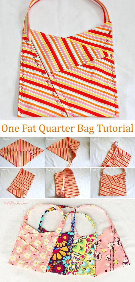 Sewing Gift Bags Patterns, How To Make Purses And Bags Ideas, Unique Fabric Crafts, Unique Gift Bag Ideas, Easy Bags To Make, What To Make With 1 Yard Of Fabric, Quarter Yard Sewing Projects, Small Fabric Gifts To Make, Fat Quarter Gifts To Sew