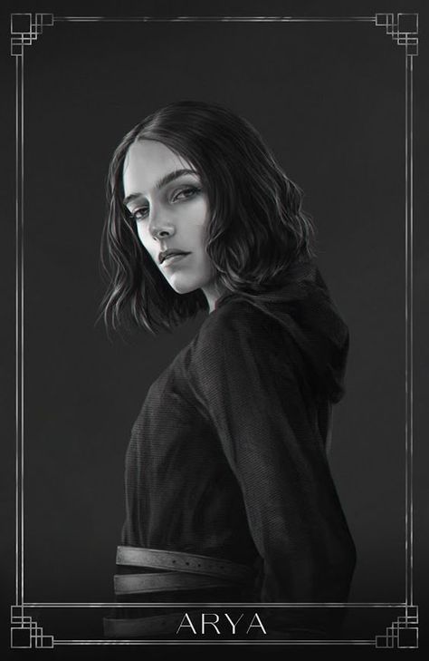 X Arya Stark Book Art, Game Of Thrones Characters Art, Game Of Thrones Book Art, Arya Stark Book, Denis Maznev, Arya Stark Art, The Riverlands, Dessin Game Of Thrones, Game Of Thrones Books