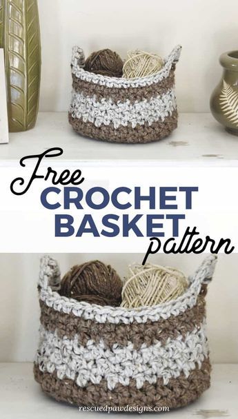 Learn how to crochet a basket today with this simple tutorial! Free Chunky Crochet Basket Pattern Chevron Crochet Blanket Pattern, Crochet Basket Tutorial, Change Colors In Crochet, Crochet Blanket Chevron, Crochet Basket Pattern Free, Crochet Storage Baskets, Chevron Crochet, Loom Knitting Projects, Crochet Storage