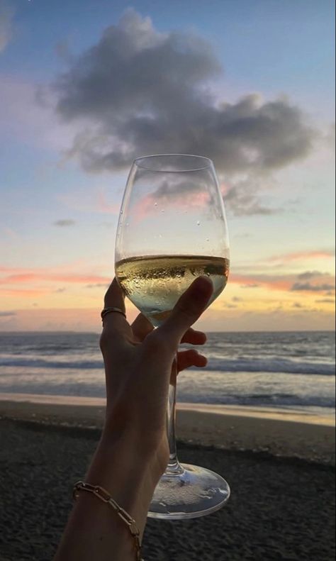 Wine Beach Aesthetic, Vino Aesthetic, Sink Or Swim, Boozy Drinks, Wine O Clock, Peace And Harmony, Glass Of Wine, On Beach, Summer Photos