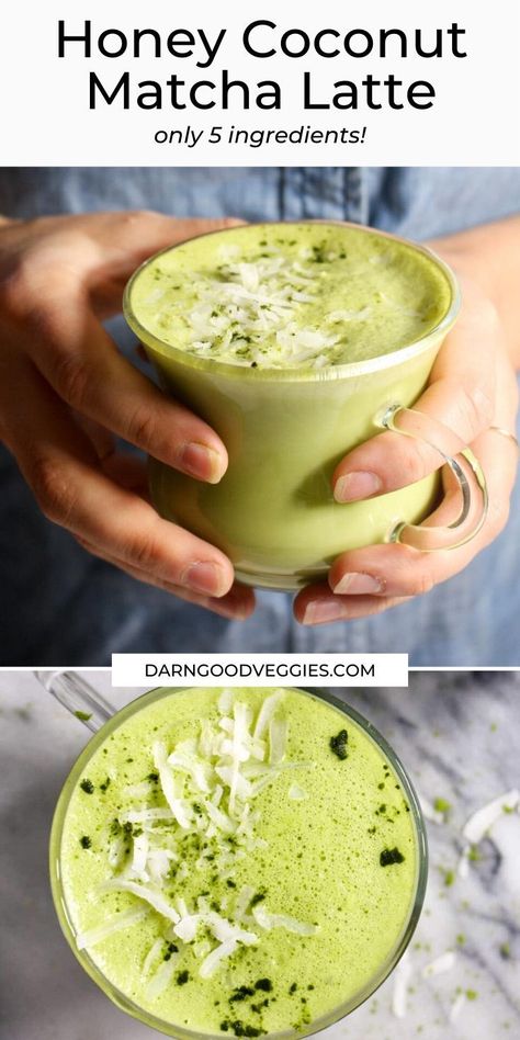 This Honey Coconut Matcha Latte uses coconut butter to slow down the absorption of caffiene and create a steady energy without any jitters. A quick and easy 5 minute recipe with 5 ingredients and 2 steps! Healthy Matcha Latte, Coconut Matcha, How To Make Matcha, Matcha Latte Recipe, Matcha Recipe, Organic Matcha, Best Gluten Free Recipes, Latte Recipe, Matcha Powder