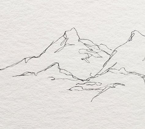 Line Drawing Abstract, Landscape Tattoo, Mountain Illustration, Blue Lily, Mountain Tattoo, Abstract Art Landscape, Landscape Drawings, Cool Landscapes, Woman Drawing