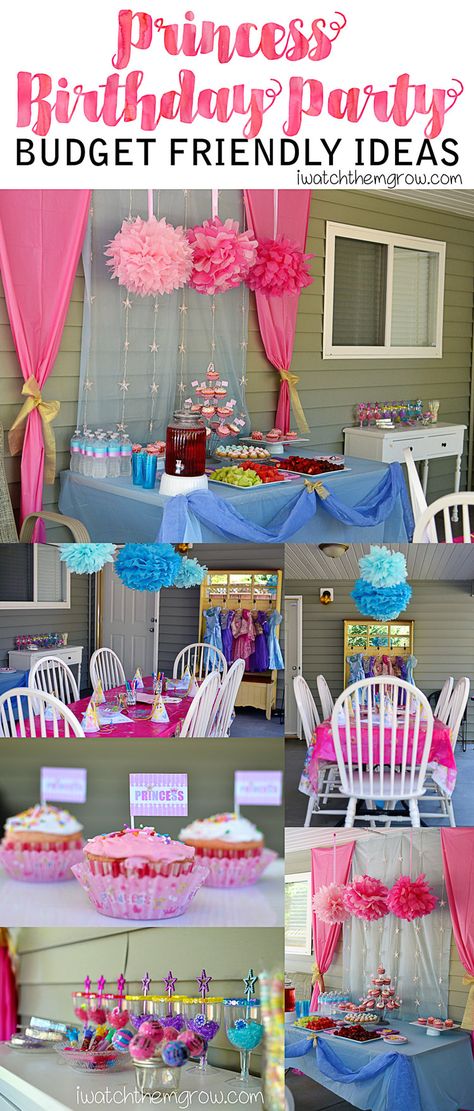 Princess Birthday Party Ideas Diy, Diy Princess Party, Princess Birthday Party Games, Budget Birthday Party, Princess Party Food, Diy Kids Birthday Party, Princess Party Ideas, Princess Party Games, Princess Birthday Decorations