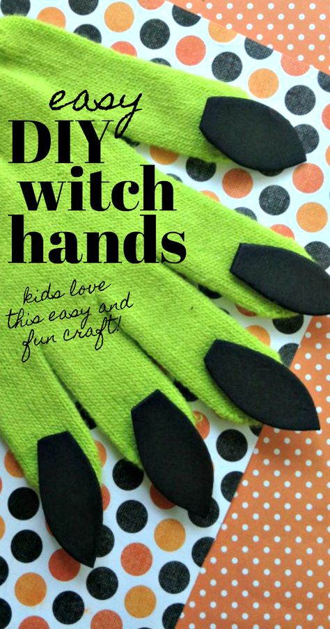 Which witch? It's YOU! Now that you have these quick and easy witch hands! Kids LOVE this craft activity and you can actually find everything you need for under $3 (maybe even less, you might have everything you need on hand!) This fun DIY witch hands costume idea will be a fun way to complete your witch costume with spooky and witchy hands! Witch Costume Diy Kids, Toddler Witch Costumes, Kids Witch Costume, Witch Costume Diy, Easy Halloween Craft, Witches Ball, Diy Witch, Top Craft, Witch Hands