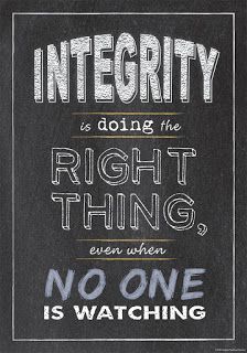 Integrity Inspire U Poster from Creative Teaching Press Integrity Quotes, When No One Is Watching, 504 Plan, Cartoons Funny, Creative Teaching Press, Doing The Right Thing, College Education, Teacher Education, Chalkboard Sign