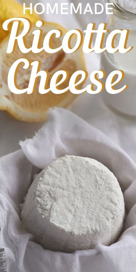 How To Make Ricotta Cheese Recipes, Home Made Ricotta Cheese Recipes, Making Ricotta Cheese At Home, How To Make Ricotta, Homemade Ricotta Cheese Recipes, How To Make Ricotta Cheese, How To Make Mozzarella Cheese, Diy Ricotta Cheese, Making Ricotta Cheese