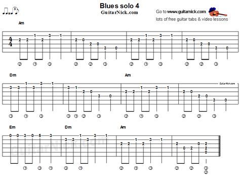 Acoustic flatpicking blues - guitar solo tab 4 Blues Guitar Licks, Flamenco Guitar Lessons, Blues Guitar Chords, Guitar Lessons Fingerpicking, Guitar Chords And Scales, Guitar Tablature, Guitar Chord Progressions, Guitar Tabs For Beginners, Spanish Flamenco