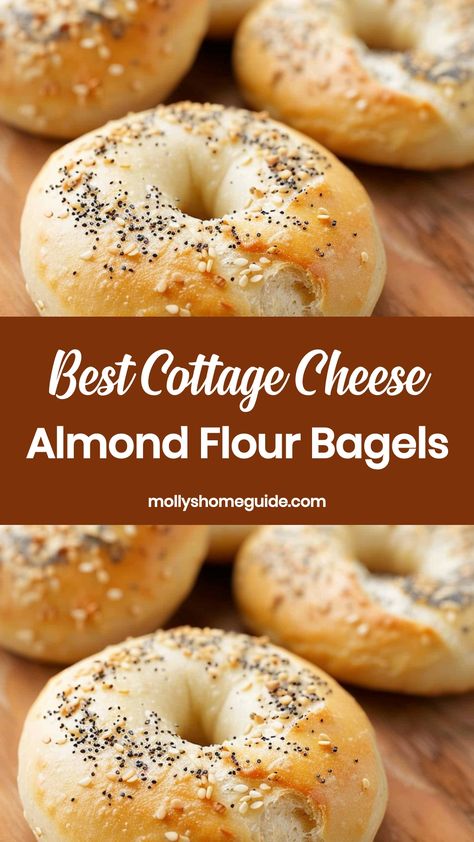 Low Carb Bagels With Almond Flour, Flourless Bagels, Almond Flour Cottage Cheese Bagels, Homemade Bread With Almond Flour, Two Ingredient Bagels Almond Flour, Keto Savory Breakfast, Cottage Cheese Bagels Recipe, Cottage Cheese Bagels With Almond Flour, Bagels Flavors