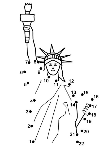 Patriotic Activities, Liberty Kids, Dot To Dot Puzzles, Around The World Theme, America Theme, Connecting The Dots, Activity Worksheet, Kids Worksheets, American Symbols