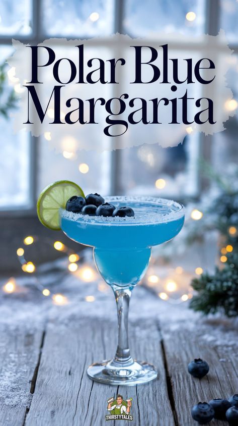 "Dive into the refreshing world of the Polar Blue Margarita Cocktail! This vibrant blue drink combines the perfect blend of flavors, making it an ideal choice for beach-themed parties or winter gatherings. Discover our easy Blue Margarita Recipe that features stunning blue and green hues, perfect for any ocean cocktail lover. Whether you're celebrating with Titanic-themed cocktails or looking for something blue for your next event, this ice-themed cocktail is sure to impress.!" Drinks To Make With Blue Curacao, Blue Balls Drink, Easy Blue Cocktails, Winter Margarita Recipe, Blueberry Vodka Drinks, Blue Mixed Drinks, Blue Mocktail Recipe, Blue Cocktail Recipes, Winter Margarita