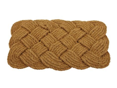 Braided coir doormat, $45, rejuvenation.com Coir Door Mat, Coir Mat, Front Door Design, Amber Interiors, Coir Doormat, Coconut Fiber, Rope Design, Coconut Shell, Mold And Mildew