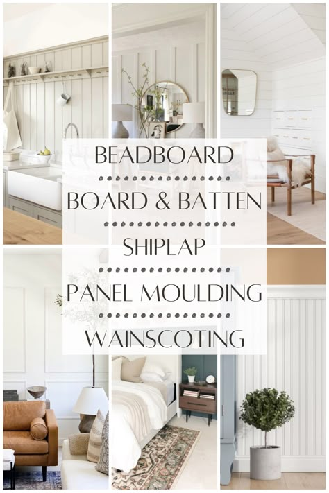 Board And Batten Types, Board And Batten And Beadboard, How To Panel A Wall Mdf, Board And Batten Wall Vs Shiplap, Types Of Board And Batten Wall, Adding Millwork To Walls, Wide Plank Paneling, Wainscoting Cathedral Wall, White Walls With Wainscotting