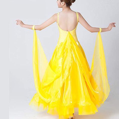 Yellow Ballroom Dance Dress, Ballroom Dancing Outfits, Ballroom Dance Competition Dress, Ballroom Dance Competition, Ballroom Dance Dress, Dance Competition Dress, Ballroom Dresses, Competition Dress, Dress Modern