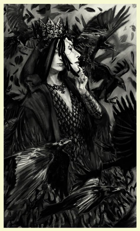 The Raven Queen Dnd, Raven Queen Dnd, The Raven Queen, Critical Role Characters, Raven Queen, Raven Art, Vox Machina, Illustrator Artist, The Raven