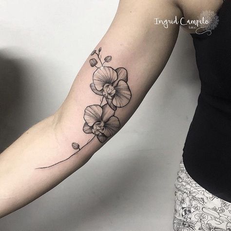 220 Unparalleled Orchid Tattoo Designs With Meanings (2023) - TattoosBoyGirl Orchid Tattoo Design, Purple Orchid Tattoo, Orchid Tattoo Meaning, Orchid Flower Tattoos, Tattoo Festival, Orchid Tattoo, Forearm Tattoo Women, Tattoo Designs And Meanings, Sister Tattoos