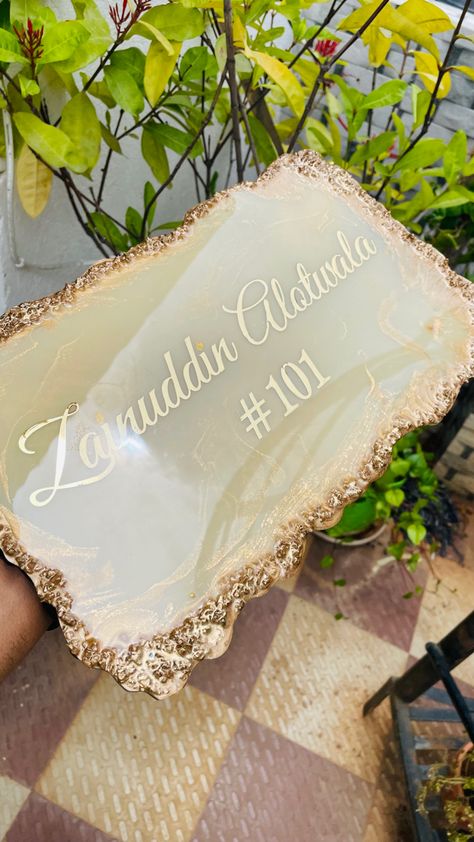 Resin name plate ideas