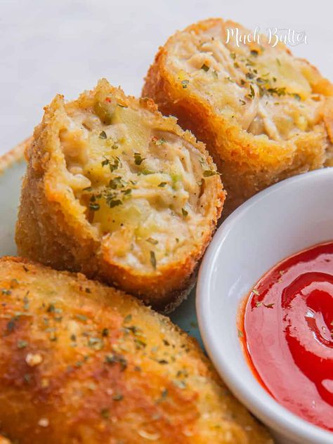 Chicken Potato Croquettes - Much Butter Potatoe Croquettes Recipe, Baked Chicken Croquettes, Potatoe Croquettes, Croquettes Potato, Chicken Potato Croquettes, Chicken Croquettes Recipe, Potato Croquette, Chicken Croquettes, French Potatoes