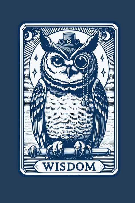 Animal Tarot Cards, Owl Wisdom, Animal Tarot, Owl Lovers, Wise Owl, Tampa Fl, Halloween House, Tarot Card, Wood Working