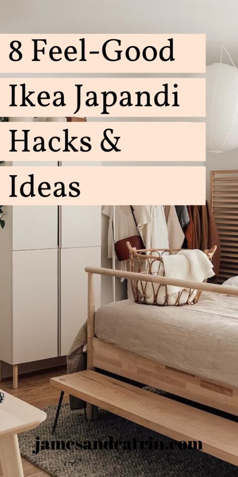 Cosy, simple Ikea Japandi hacks and ideas to help you create your own Japandi style space on a budget. Ikea Japandi, Japandi Closet, Japandi Wardrobe, Ikea Bedroom Ideas, Ikea Closet Hack, Ikea Closet, Closet Hacks, Ikea Bedroom, Cosy Spaces