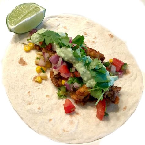 Crispy Perch Taco Recipe with Creamy Avocado Jalapeno Sauce and Corn Pico De Gallo Avocado Jalapeno Sauce, Corn Pico, Perch Recipes, Food Dehydration, Jalapeno Sauce, Taco Recipe, Taco Recipes, Ketogenic Recipes, Clean Recipes