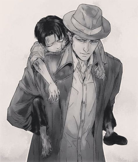 Levi Ackerman and Kenny Ackerman Levi And Kenny, Ackerman Family, Kenny Ackerman, Levi And Erwin, Aot Characters, Captain Levi, Ciel Phantomhive, Attack On Titan Fanart, Attack On Titan Levi