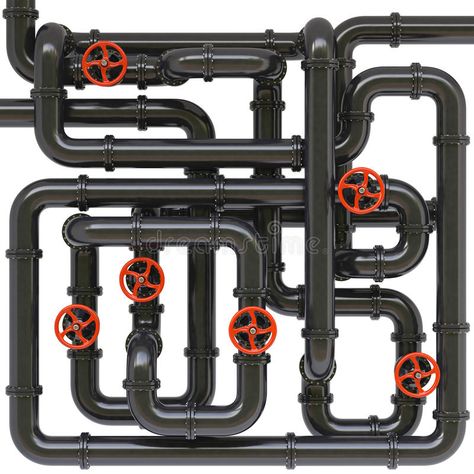 Pipes. Maze of gas pipes. Isolated on white , #Aff, #gas, #Maze, #Pipes, #white, #Isolated #ad Clever Business Cards, Hall Flooring, Dance Rooms, Apple Painting, Gas Pipe, Board Game Design, Marble Run, Industrial Pipe, White Illustration