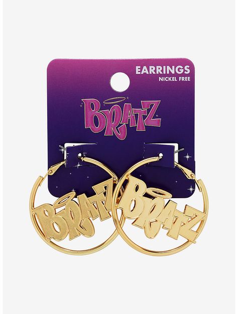 Bratz Logo Hoop Earrings, Bratz Logo, Disney Princess Jewelry, Lesbian Earrings, Fandom Jewelry, Bratz Doll Outfits, Estilo Cholo, Icy Girl, Hello Kitty Rooms, Neutrogena Makeup