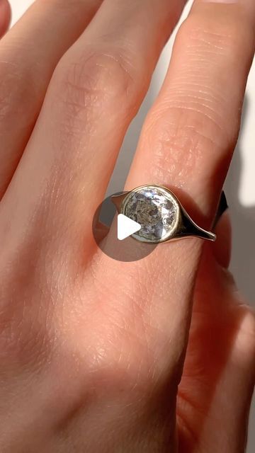 Liten Fine Jewelry on Instagram: "Perfectly imperfect ✨ This ring is the epitome of a custom designed engagement ring and I could not be more obsessed with how she turned out! A 2.36ct old mine cut diamond set in an 18k yellow gold skinny signet style ring. Thank you Notch and Erin for trusting me in this process! And most of all, cheers to your future! 🤍" Diamond Signet Ring, Old Mine Cut Diamond, Diamond Set, Perfectly Imperfect, Designer Engagement Rings, Signet Ring, Diamond Cuts, Engagement Ring, Fine Jewelry