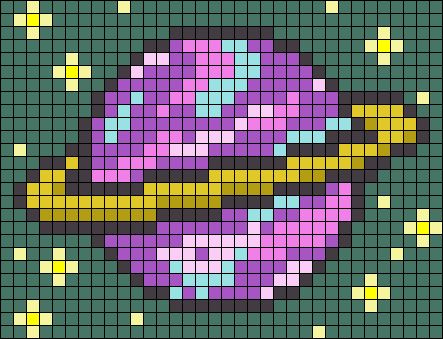 Alpha pattern #47401 | BraceletBook Planet Perler Bead Patterns, Planet Alpha Pattern, Alien Alpha Pattern, Saturn Pixel Art, Space Perler Bead Patterns, Abstract Pixel Art, Space Pixel Art, Space Keychain, Pixel Planet