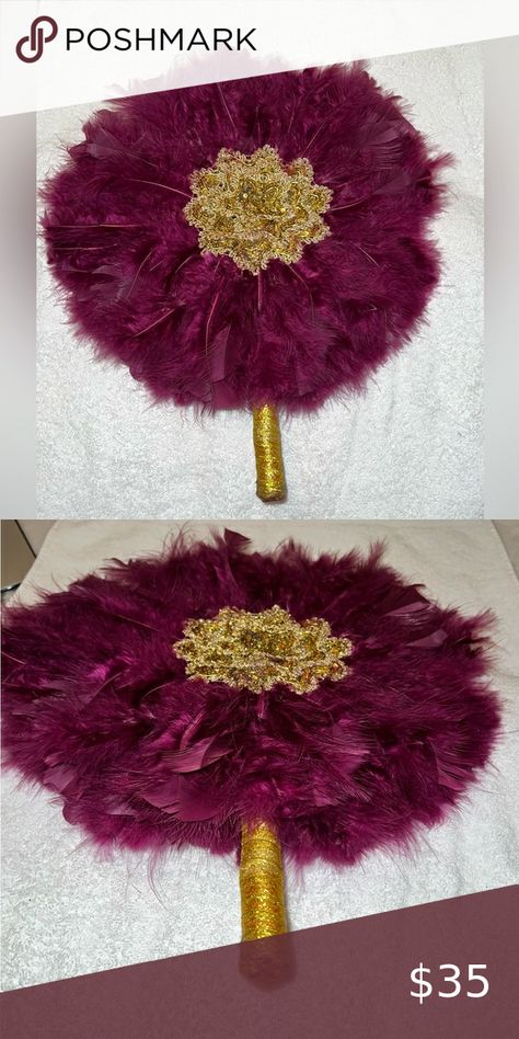 Feather African Handmade Hand Fan (Asoebi Bridal Occasion) Feather Crafts, Party Guests, Feel Special, Feeling Special, Shades Of Purple, Hand Fan, Feathers, Fan, Purple