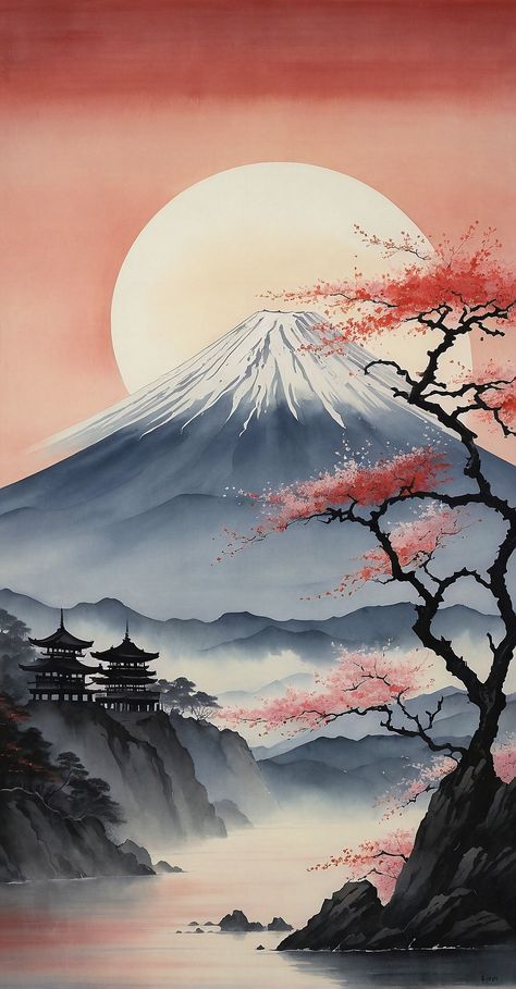 , #Art, #Generation, #AD, #AI Japanese Graphics, Guerriero Samurai, Japan Sakura, Japanese Watercolor, Mont Fuji, Japon Illustration, Marketing Advertising, Aesthetic Japan, Art Japonais