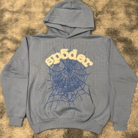 Sp5der Web Hoodie Sky Blue Young Thug Size Large Young Thug, Sky Blue, Blue Sky, Color Blue, Mens Shirts, Sweatshirts Hoodie, Size Medium, Plus Fashion, Fashion Design