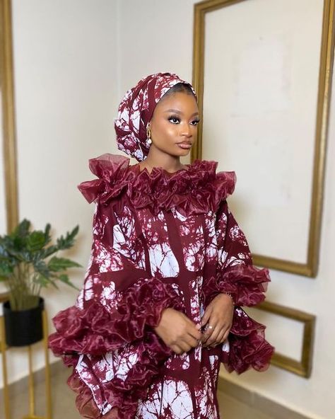 The Heart And Soul Clothing on Instagram: "The frill bou bou. Limited pieces available . . Price: N25,000 With your fabric: N15,000" Bou Bou Styles, Silk Boubou, Bubu Gowns, Native Dresses, Tailoring Ideas, Long Maternity Dress, Boubou Styles, Bubu Dress, Bubu Gown