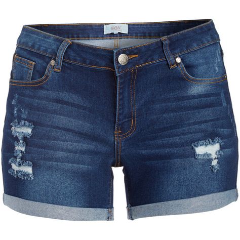 Western Trading Company Dark Blue Distressed Denim Shorts ($17) ❤ liked on Polyvore featuring shorts, plus size, womens plus size shorts, plus size distressed denim shorts, distressed denim shorts, plus size shorts and dark blue shorts Hollister Clothes, Jean Shorts Women, Denim Shorts Style, Evening Dresses Uk, Shorts Plus Size, Cheap Jeans, Evening Dresses Plus Size, Distressed Jean Shorts, Clothes Closet