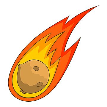 Space Vector Illustration, Meteor Illustration, Earth Explosion, Asteroid Astrology, Bright Burn, Galaxy Cartoon, Fire Cartoon, Earth Vector, Space Cartoon