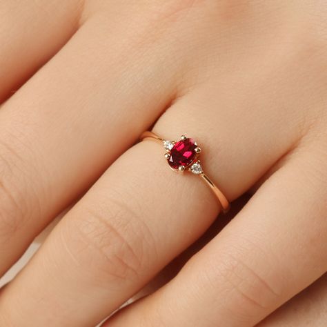 Excited to share the latest addition to my #etsy shop: Natural 0.60ct Ruby Diamond Ring / 14K Solid Gold Ruby Diamond Ring / September Birthstone Gold Ring / Minimalist Dainty Genuine Ruby Ring #ruby #minimalist #women #gold #naturalrubyring #diamondgoldring https://etsy.me/3c6w2pX Ruby Rings Women, Ruby Ring Designs Unique, Unique Ruby Rings, Ruby Birthstone Ring, Ruby Ring Designs, Dainty Ruby Ring, Latest Gold Ring Designs, 14k Gold Ruby Ring, Stone Ring Design