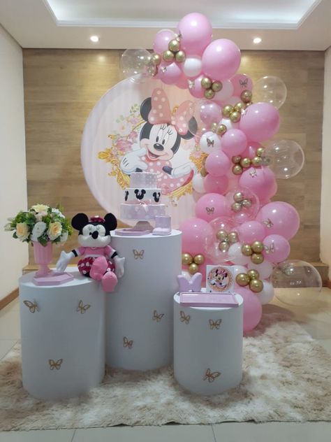 Mini Mousse, Ideas Para Cocinas, Minnie Mouse Party Decorations, Minnie Mouse Balloons, Ballet Birthday Party, Bolo Minnie, Minnie Mouse Baby, Minnie Mouse Baby Shower, Ballet Birthday