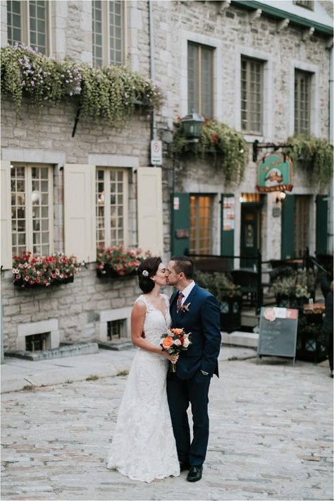 Intimate Wedding in Old Town Quebec City | By Shaw Photography Co. Quebec City Wedding, Quebec Wedding, Urban Wedding Photography, City Wedding Photos, Buffalo Wedding, City Wedding Venues, Montreal Wedding, City Engagement Photos, City Engagement