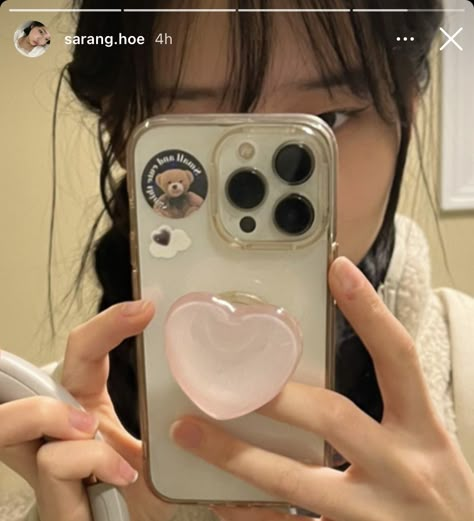 Korean Style Phone Case, Phone Cases Korean, Korean Phone, Korean Phone Cases, Korean Phones, Transparent Heart, Kawaii Phone Case, Iphone Obsession, Summer Office