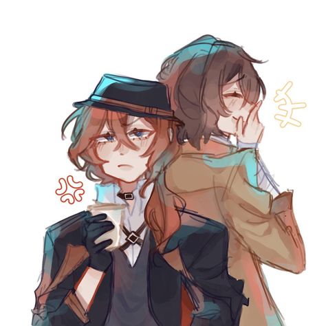 Soukoku Fanart, Chuuya And Dazai, Dazai And Chuuya, Bsd Ships, Chuuya X Dazai, Dazai Chuuya, Shin Soukoku, Double Black, Dazai X Chuuya