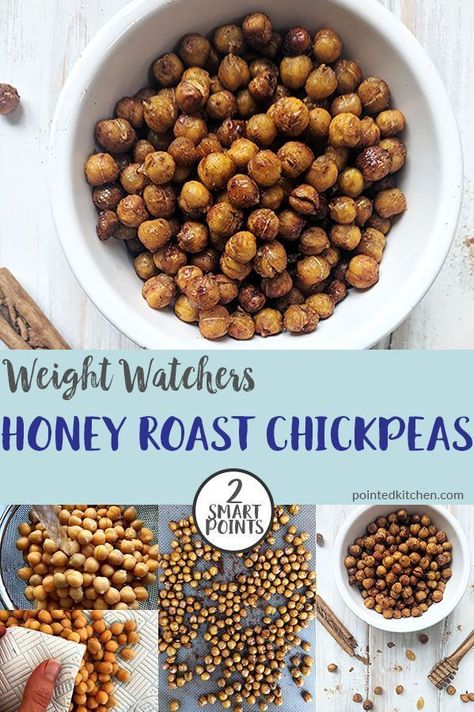 Airfryer Chickpeas, Roast Chickpeas, Honey Roasted Chickpeas, Weight Watchers Vegetarian, Cucumber Chips, Chic Peas, Smart Eating, Weight Watcher Desserts, Weight Watchers Snack Recipes